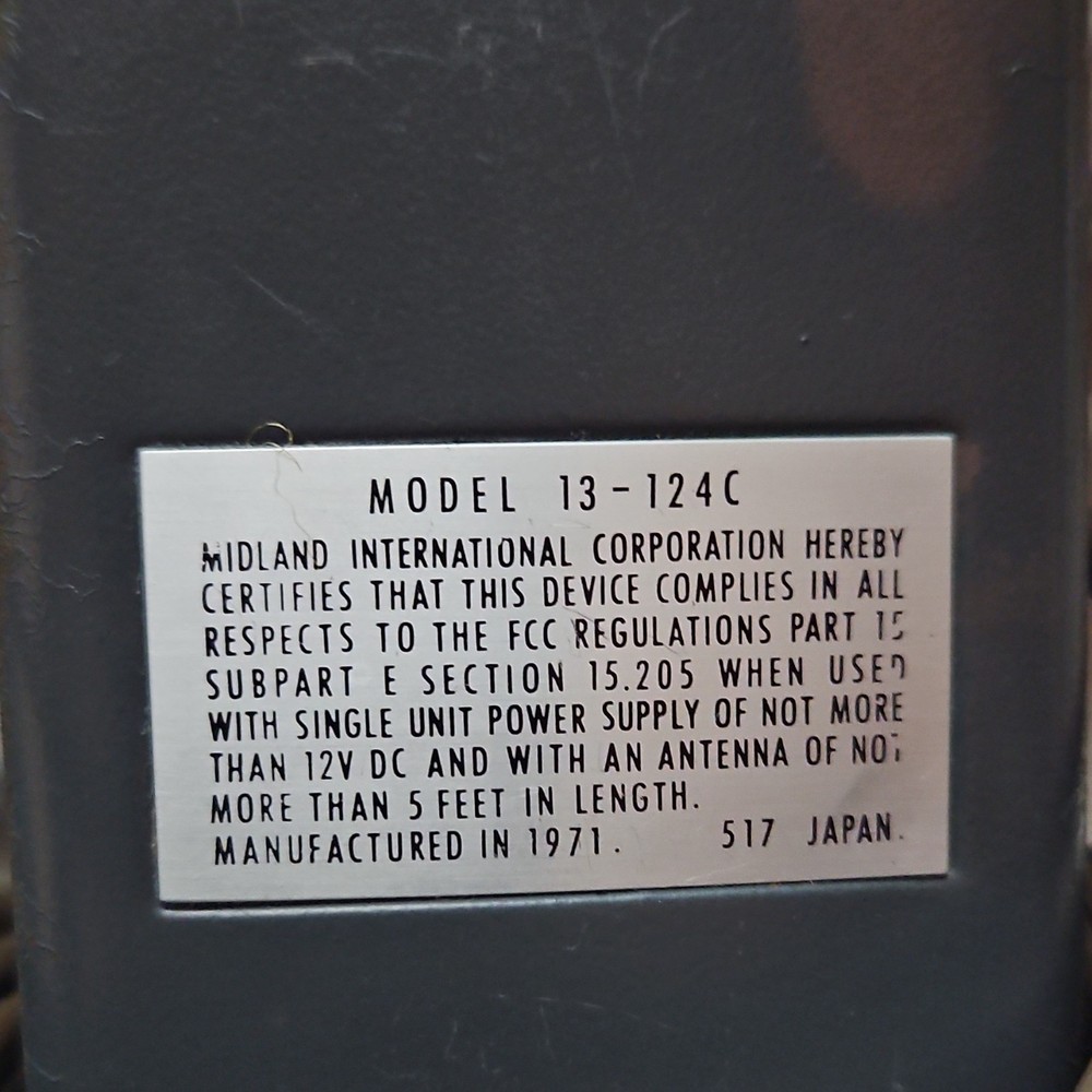 Midland Solid State Transceiver Model 13-124c