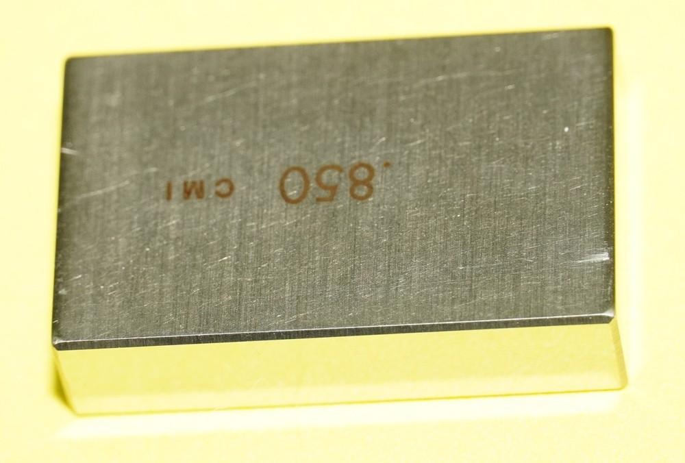 CMI .850" Rectangular Steel Gage Block – Excellent – Serial Numbered