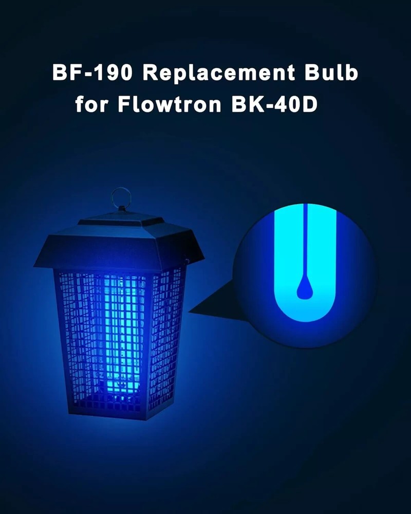 2 Pack, BF190 Replacement Bulb Compatible with Flowtron BK-40D Bug Zapper, 10 In