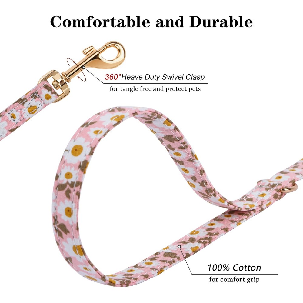No Pull Floral Pattern Dog Harness- Lightweight, Soft, Adjustable Small Harne...