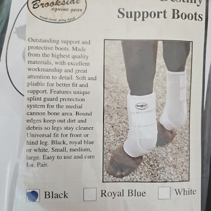 Brookside Destiny Equine Support Boots Black Small