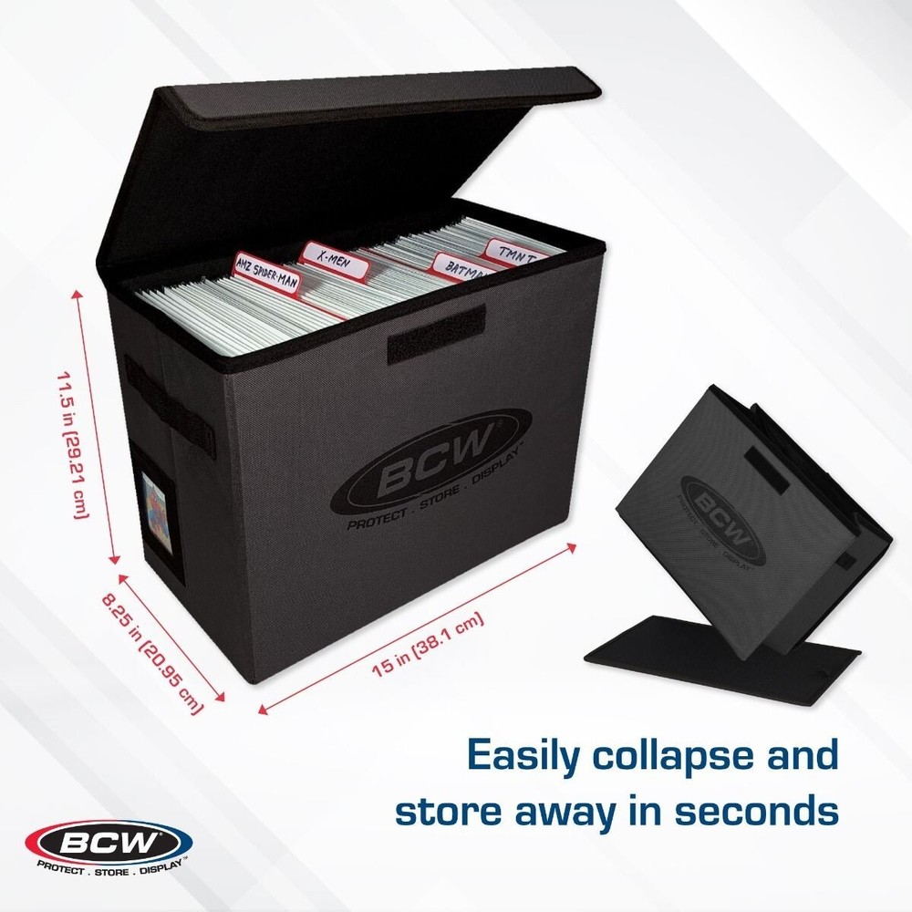 BCW Comic Book Foldaway Light-weight Collapsible Holds 125+ Comics **FIVE PACK**