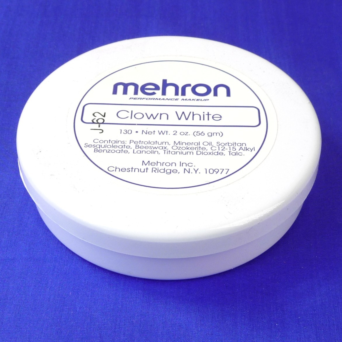 Mehron Makeup Clown White Professional Face Paint Cream Makeup 2 oz