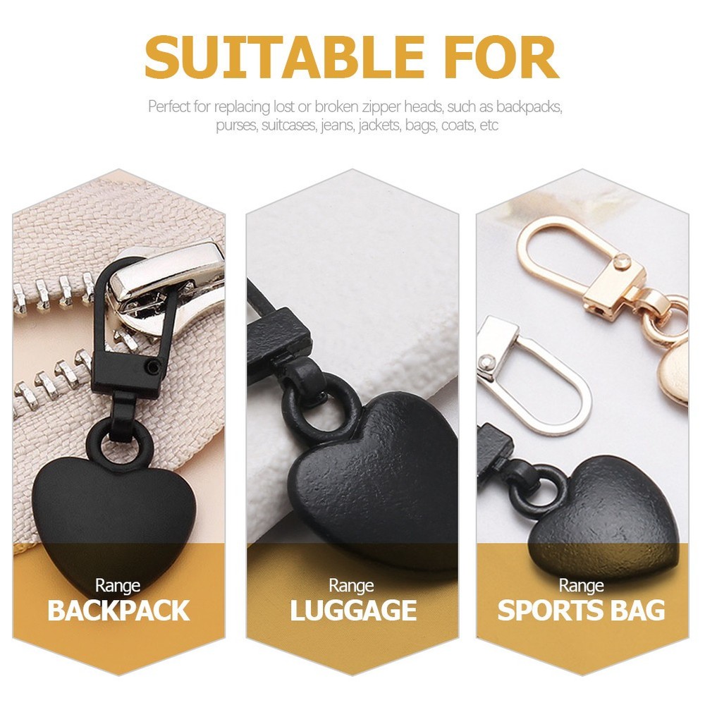 12 Pcs Reusable Zipper Tabs Accessories Slider Replacement Puller