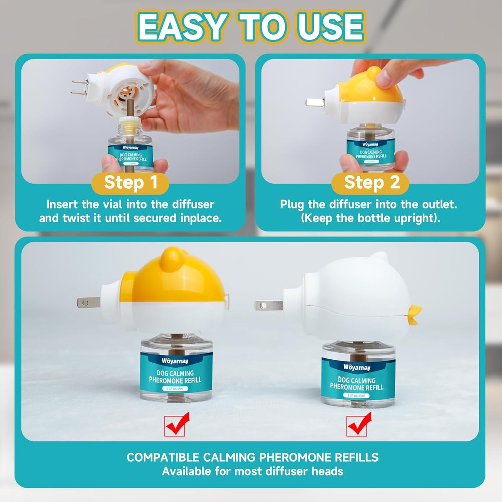 Dog Calming Diffuser Refills - 6 Pack Dog Pheromones Calming Diffuser for Dog An