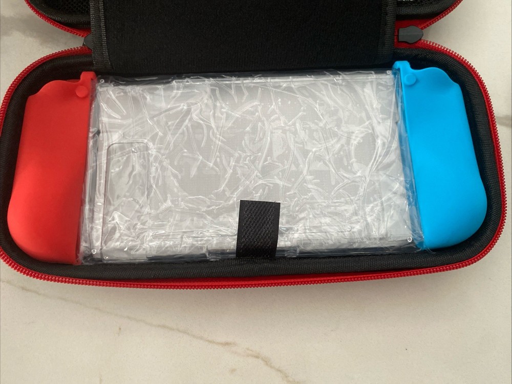 Nintendo Switch Accessories Bundle Kit Case Charger Stand Screen Protector Black