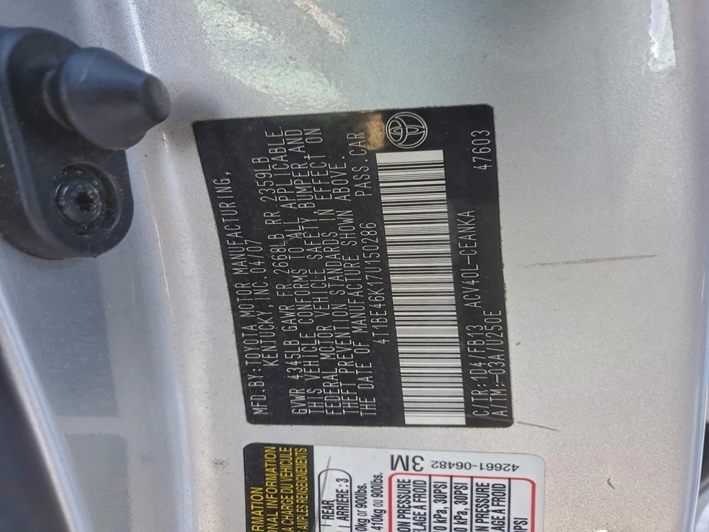 2007 CAMRY Third Brake Light Tested OEM