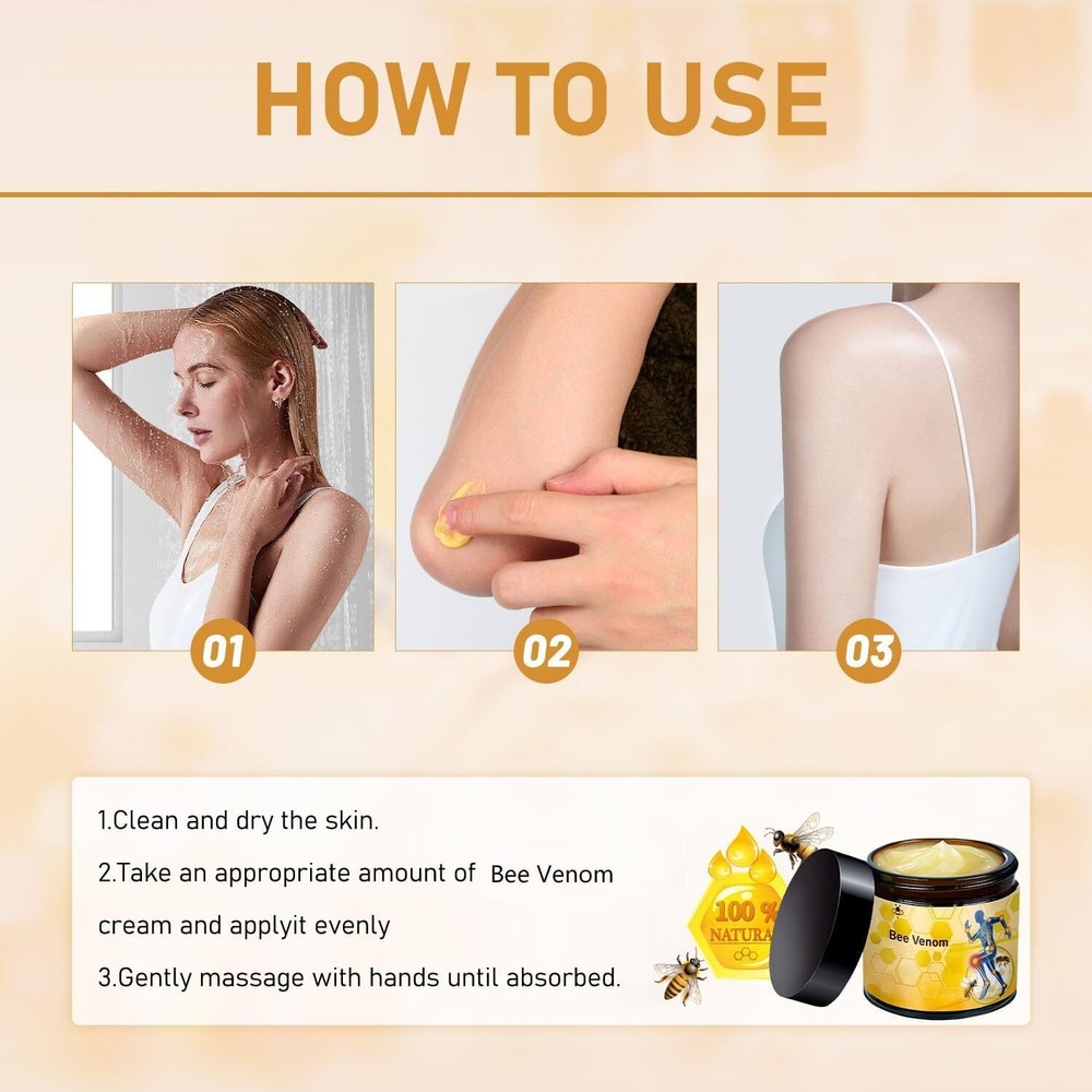 2PC Botulinum Toxin & Bee Venom Bone Cream, Professional Joint & Bone Cream, ...