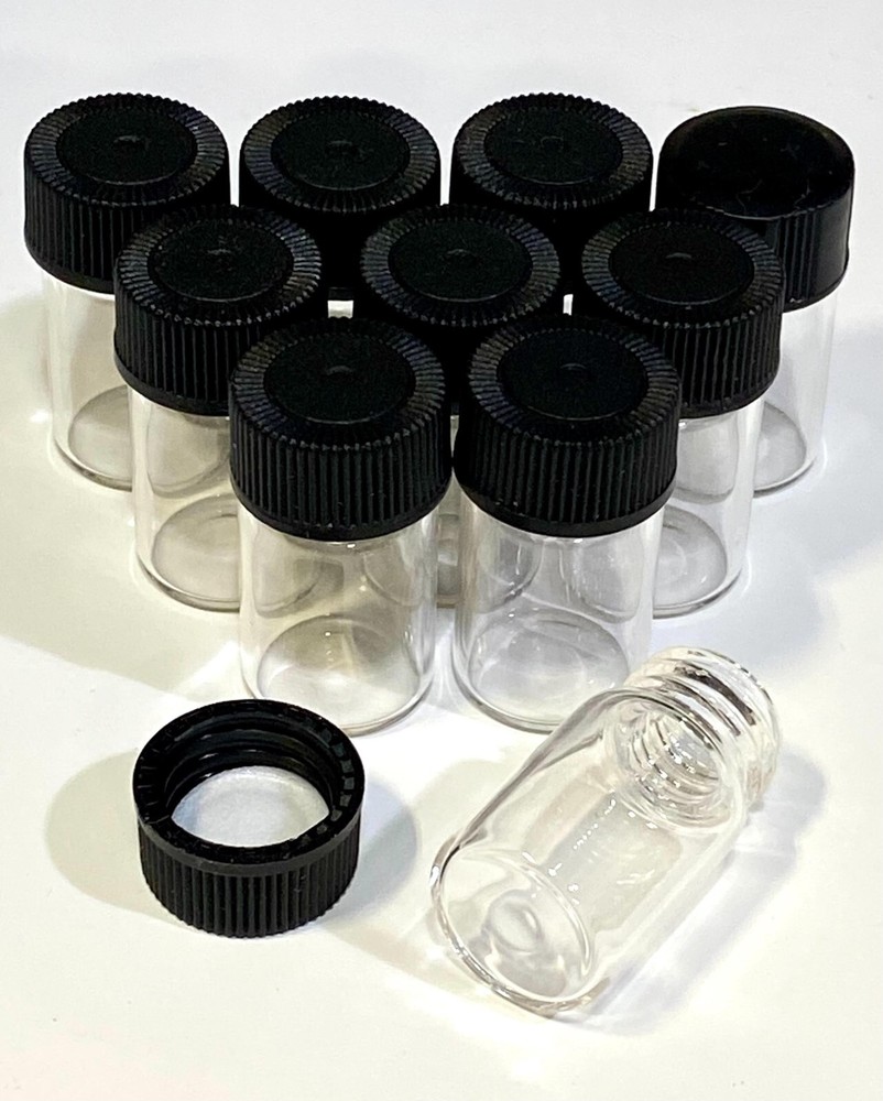 1/2 OUNCE GLASS VIALS - 10 Pack
