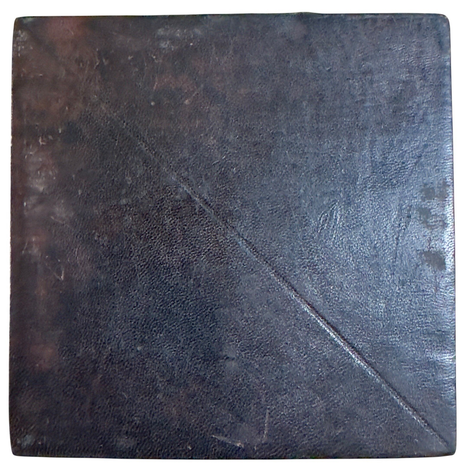 Vintage Saharan Tuareg Hand Tooled Camel Black Leather Talisman Box West Africa