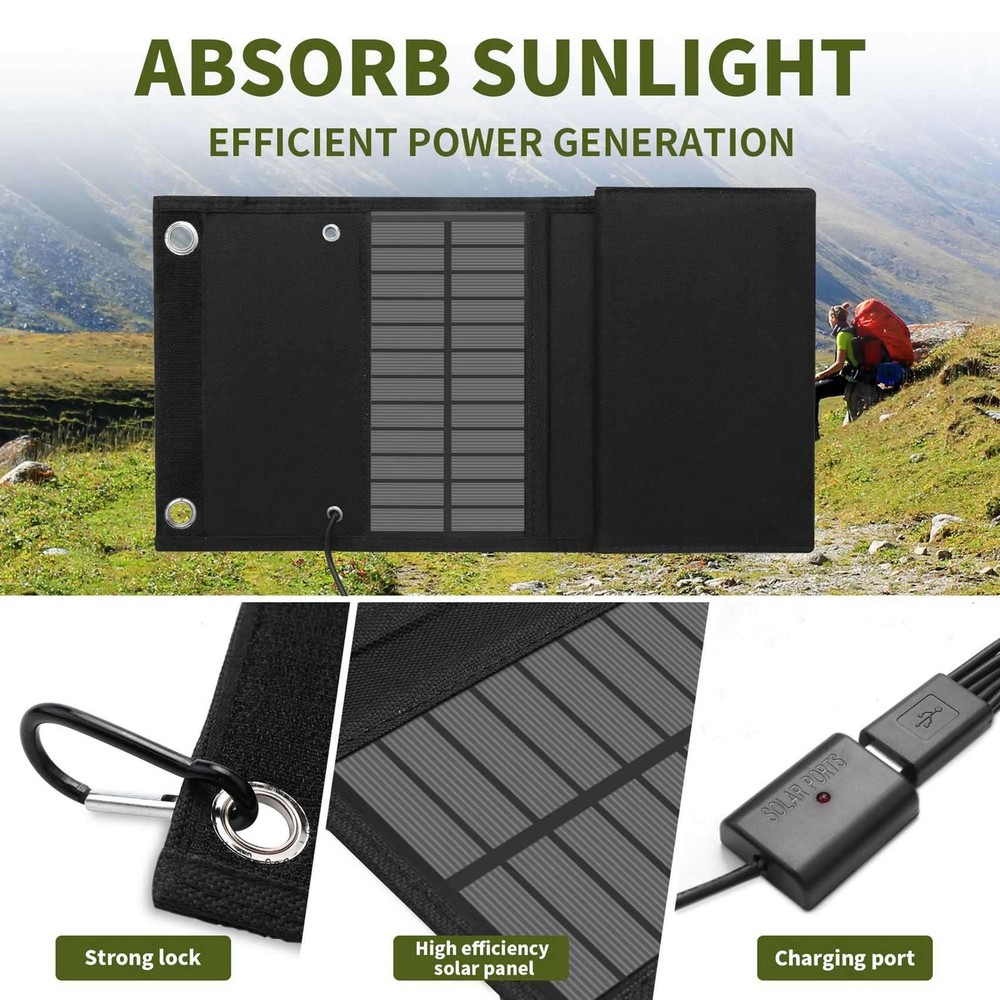 12W Foldable USB Solar Panel Solar Cell Portable Folding Solar Panel for9294