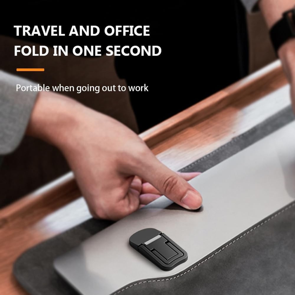 2PCS Zinc Alloy Mini Foldable Laptop Stand, Portable Computer Keyboard Riser ...