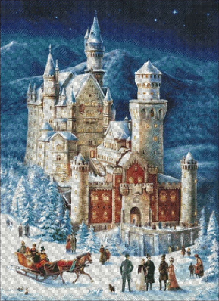 A Bavarian Christmas - Chart Counted Cross Stitch Patterns Needlework DIY DMC