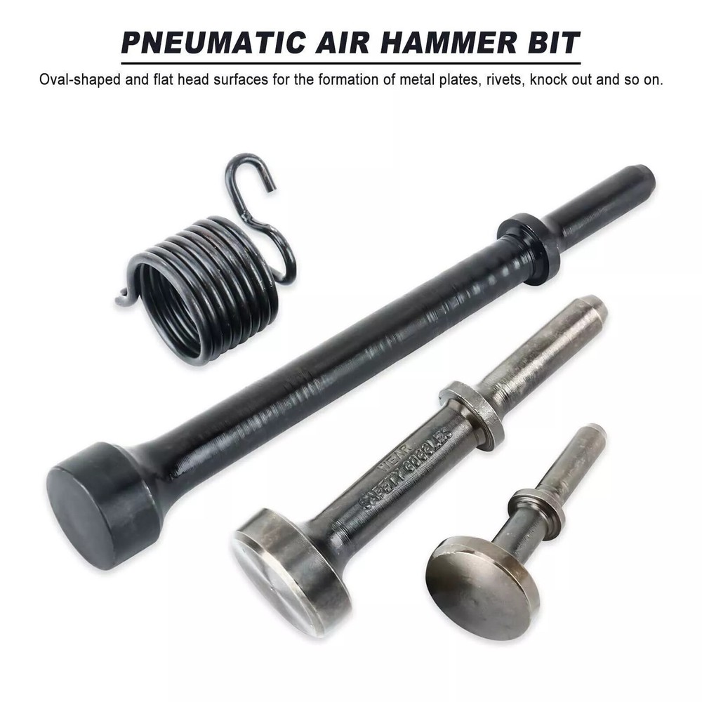 4Pack Smoothing Pneumatic Air Hammer Bits Air Chisel Bits Tool Set with Spring