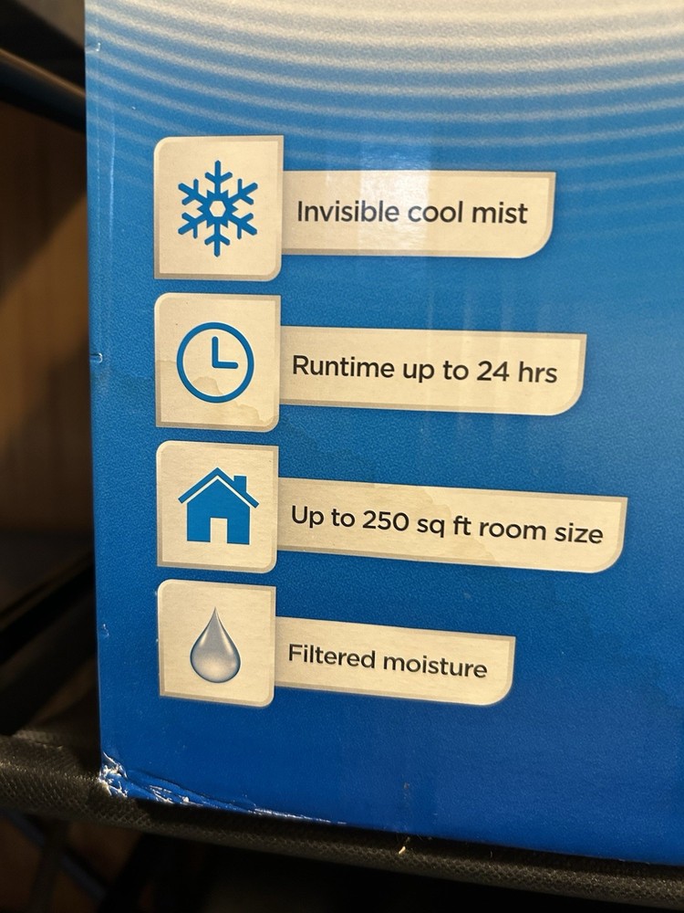 equate invisible cool mist humidifier