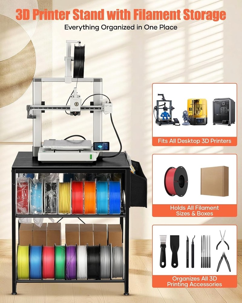 3D Printer Stand W/ Filaments Storage 3D Printer Table Filament Storage Rack