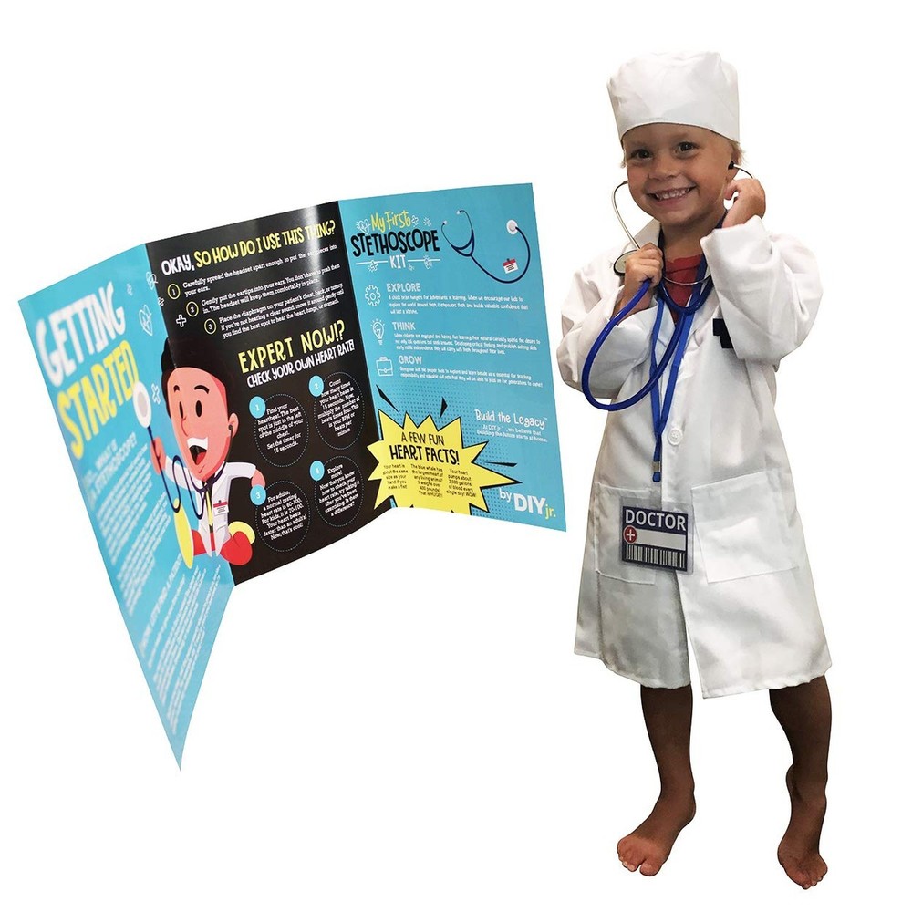 My First Stethoscope Doctor's Kit - Includes Kid Sized Stethoscope, Lab Coat,...