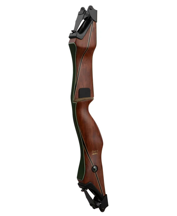 Bear Archery Takedown B Riser, Bubinga with Green Glass, Right Hand