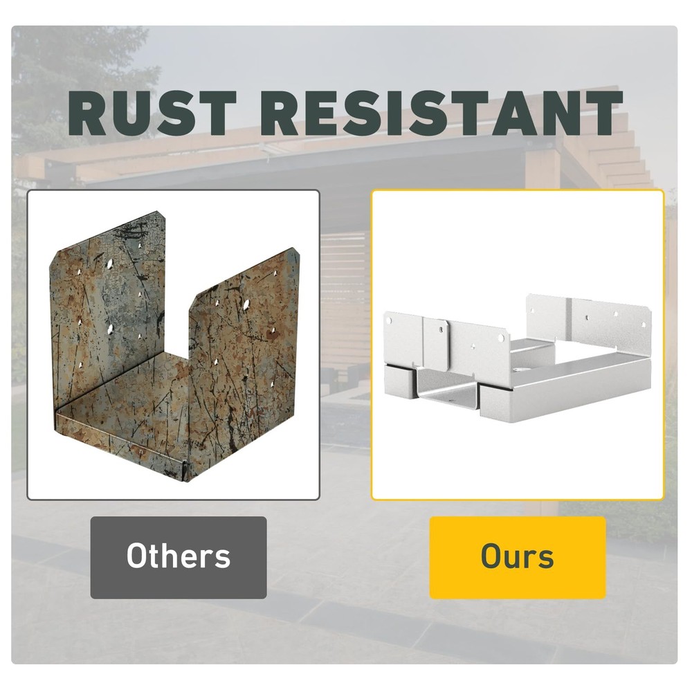 10Pcs 6x6 Concrete Deck Post Anchor Base Adjustable Metal Post Bracket Post Base