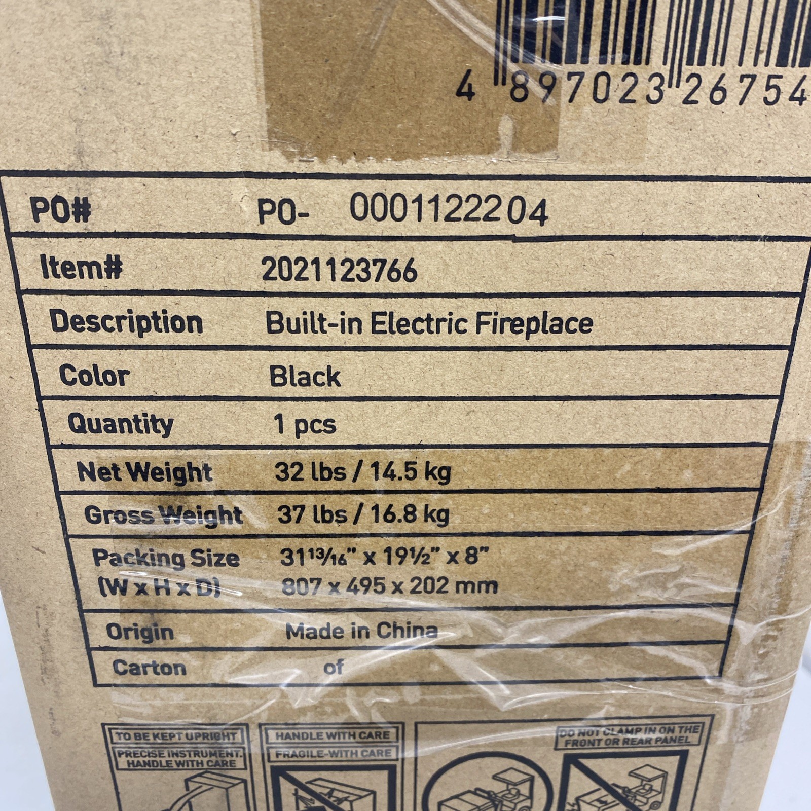 FURRION 30” Built In Electric Fireplace Kit Black FF30SC15A-BL RV Camper Remote