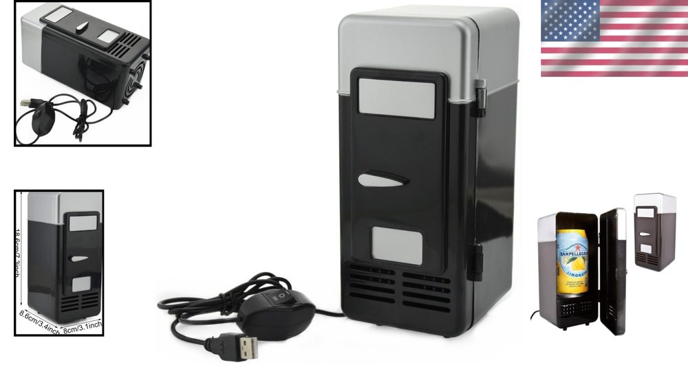 Portable Mini Fridge with USB - Eco-Friendly Cooling & Heating for Cans