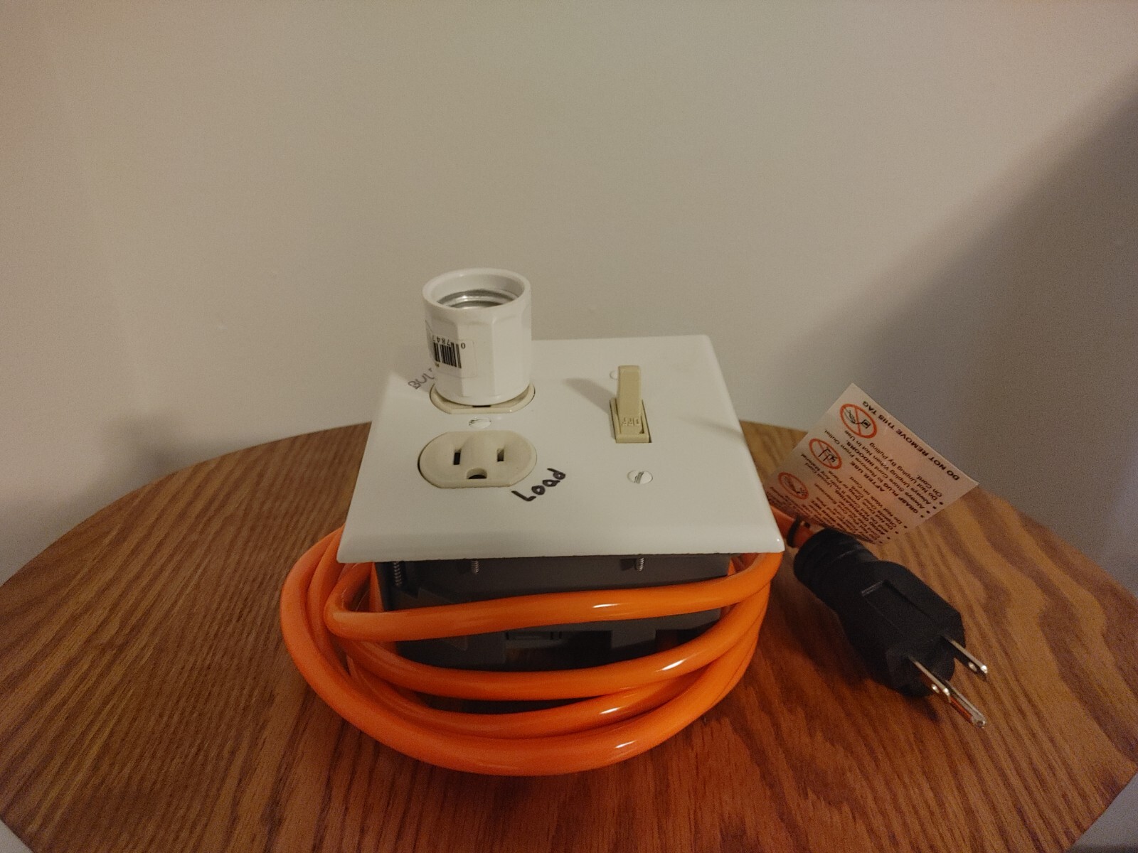 Dim Bulb Tester w/ 100W Bulb & Voltmeter Current Limiter for Amplifiers Stereos