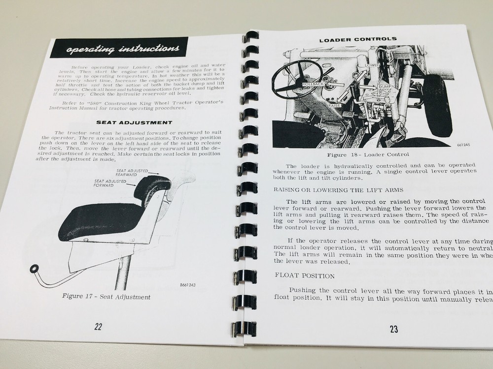 J I Case 580 Ck 580Ck Loader Backhoe Operators Owners Manual Operation Controls