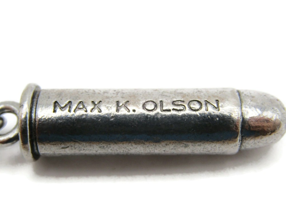 Max K Olson Silver Bullet Keychain Charm