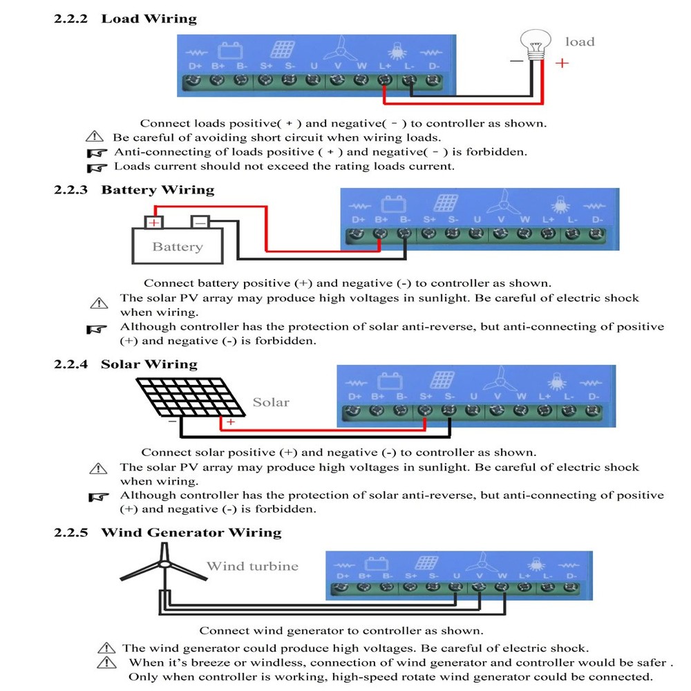 Smart Power Controller LCD Bluetooth Solar Wind Auto Transfer Switch 12V 24V 48V