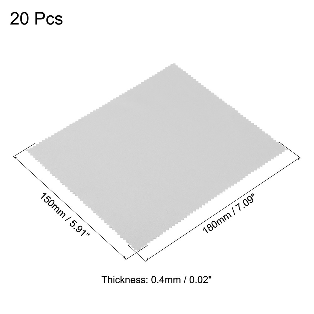 20Pcs 7"x6" Microfiber Cleaning Cloth Grey