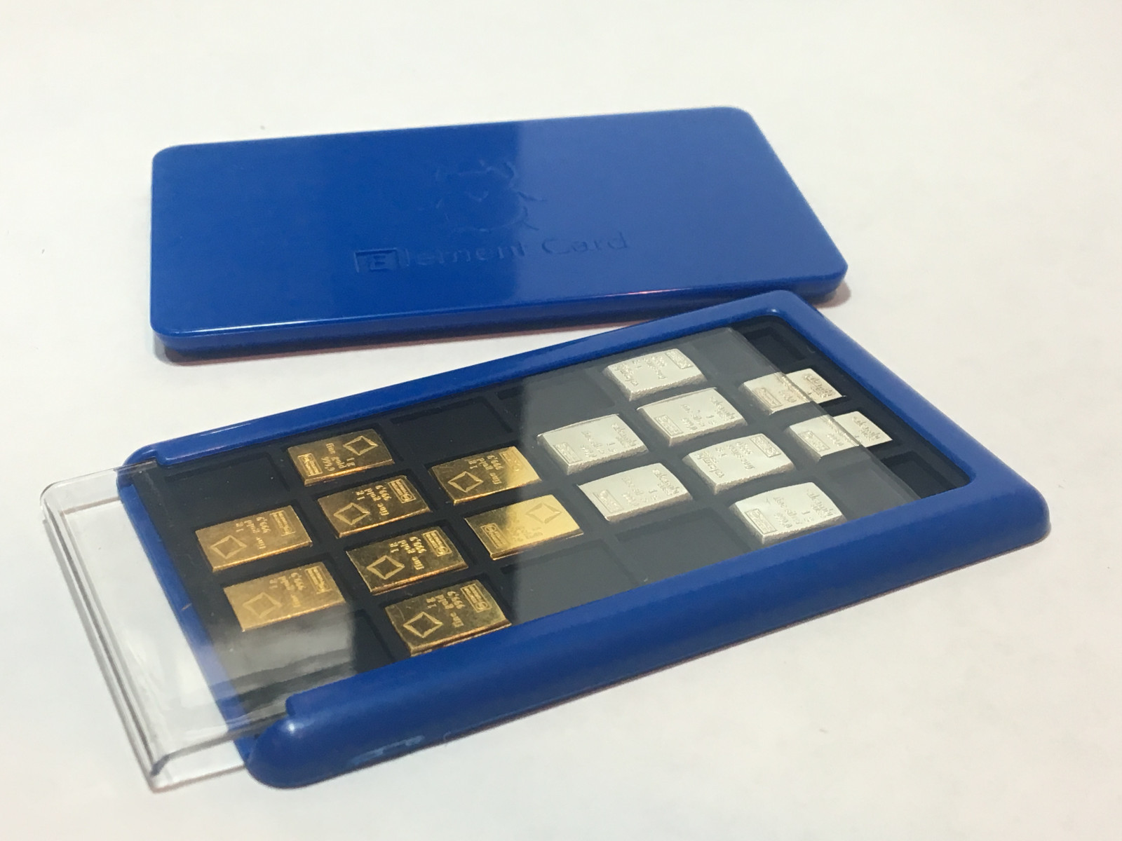 Empty Element Card Holds Silver Platinum Palladium Gold 1g Bullion Bars Valcambi