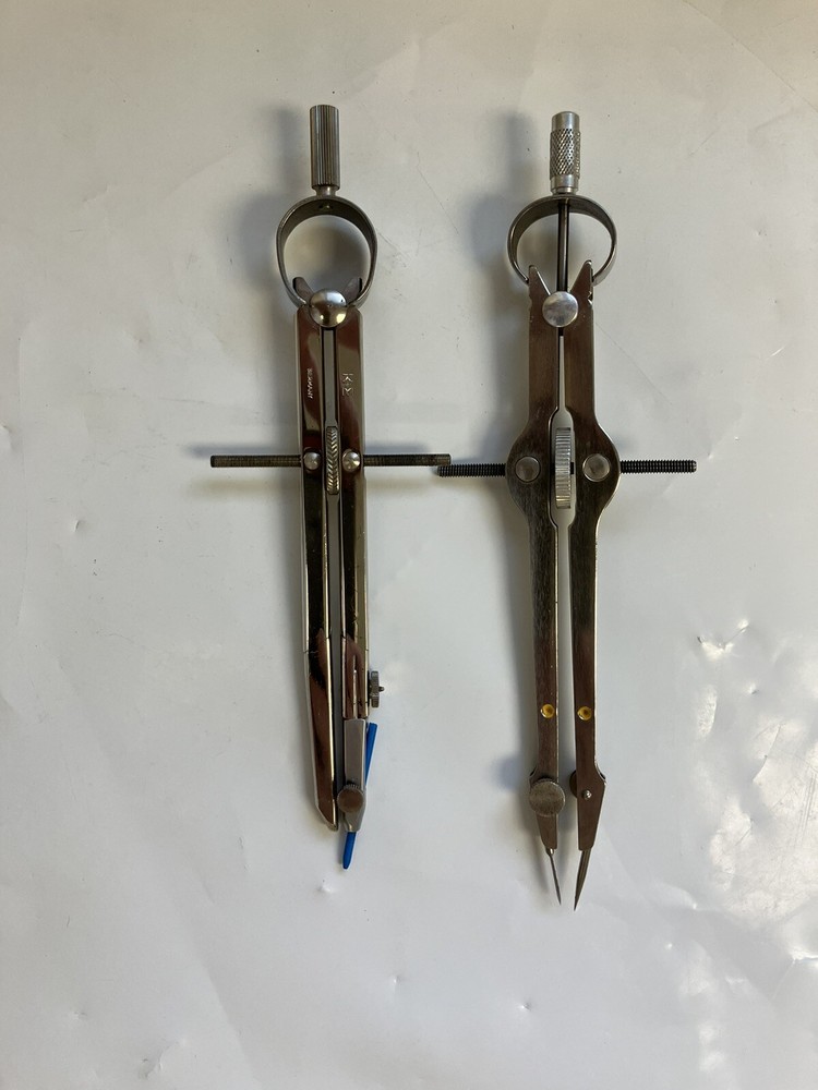 VEMCO 40-C & K E Compass Drafting Tool Drawing Instrument Lot Pasadena & Germany
