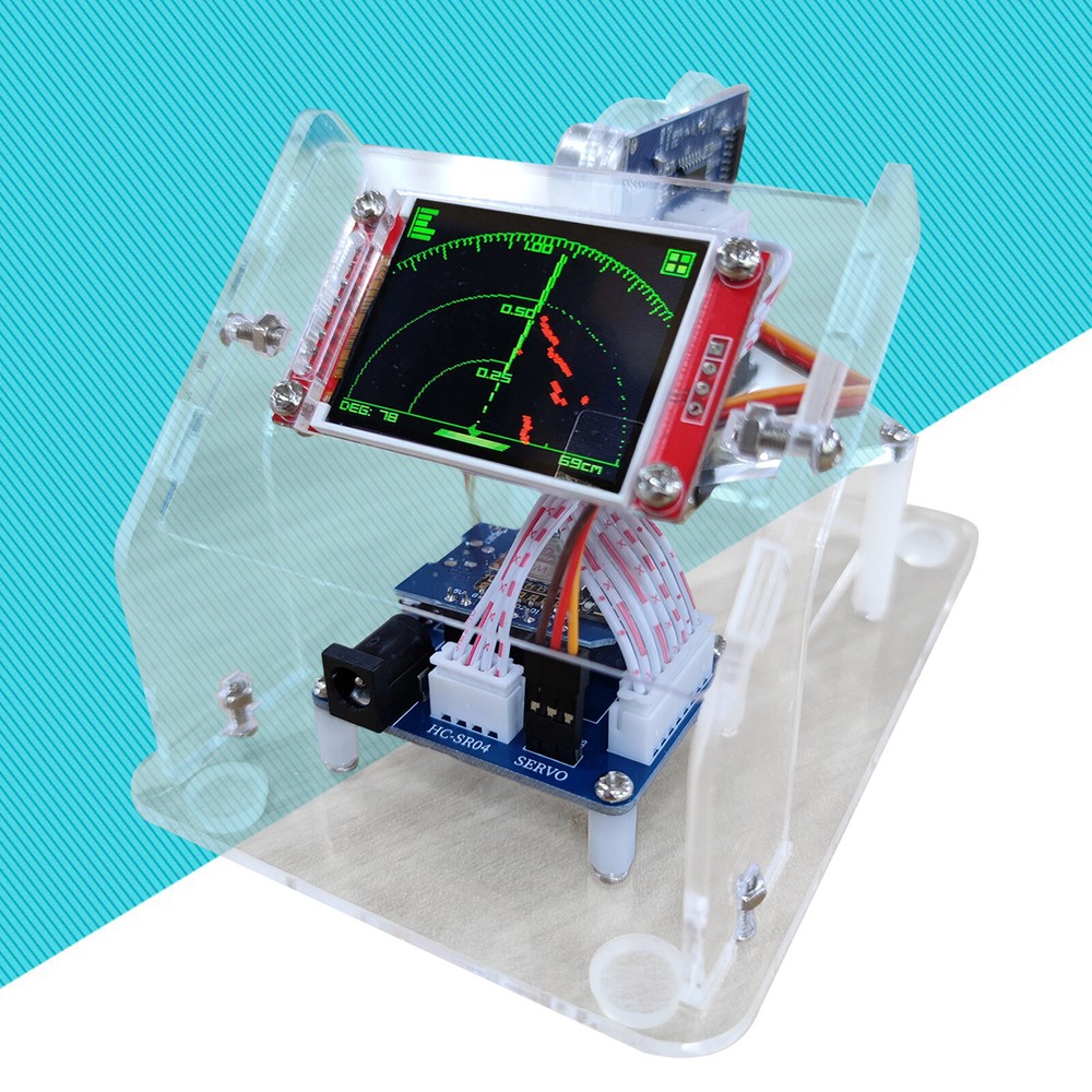 Mini Ultrasonic Radar + 1M Motor Range for Arduino Starter Kit Program Education