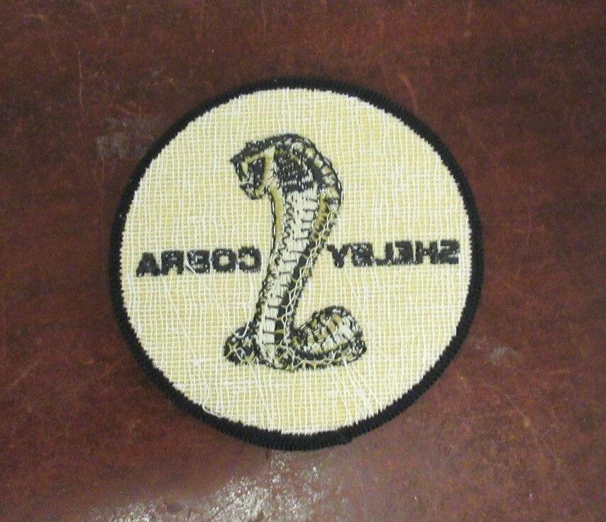 Shelby Cobra Gold 3-inch Round Jacket Patch