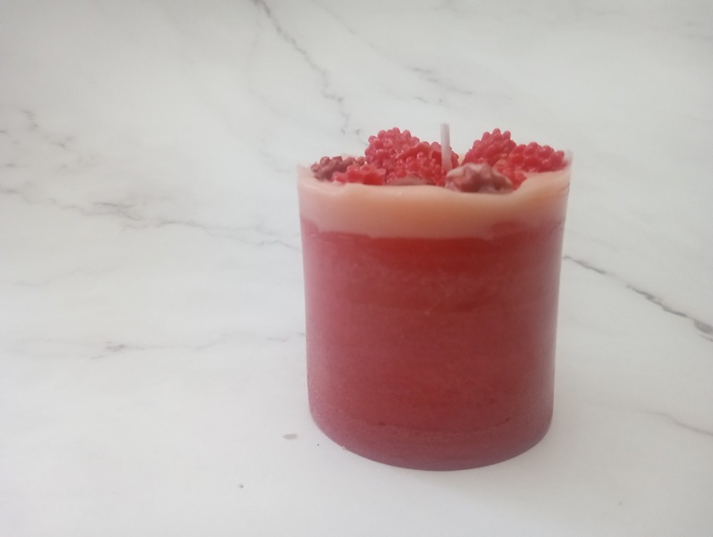 Soy Wax Raspberry Pillar Candle