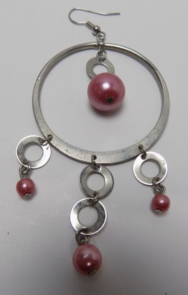 VINTAGE PIRCED EARRINGS - HOOP / DANGLE - TWO PAIR