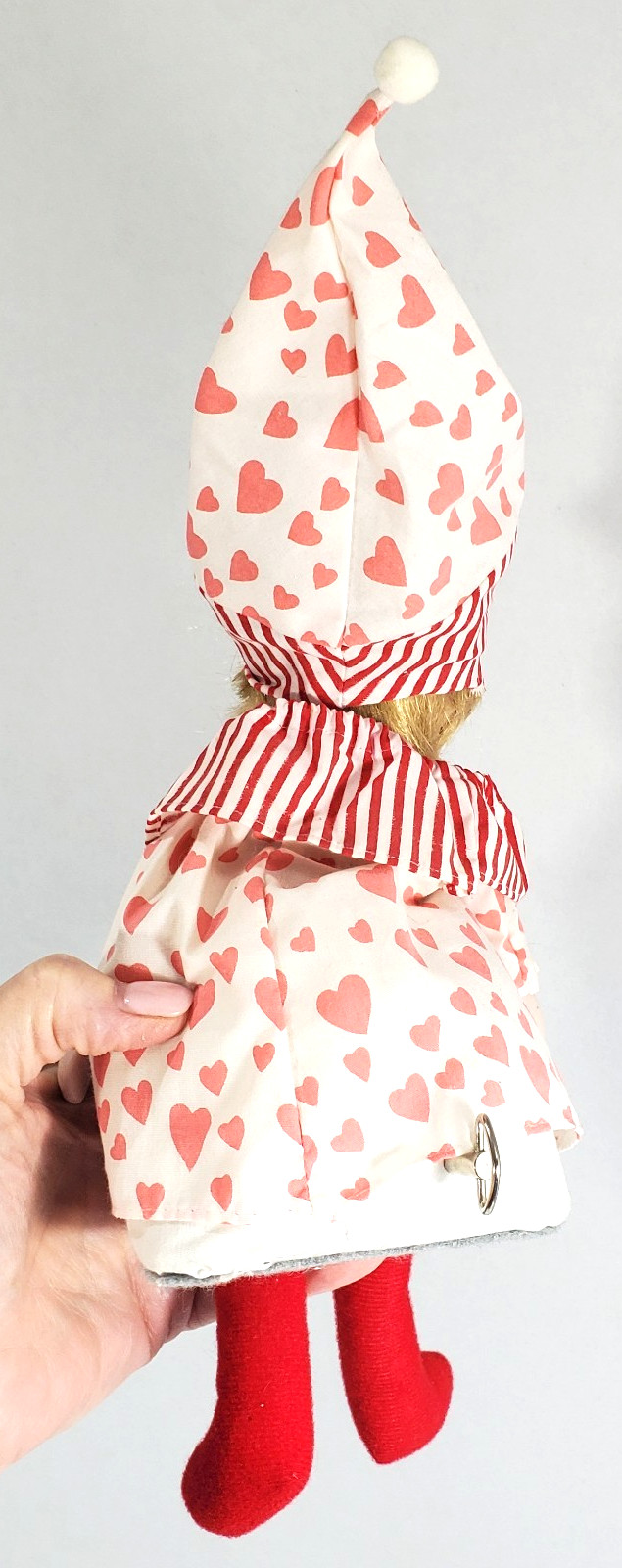 Vintage Wind-Up Musical Clown Doll Bisque Face Hands Plays MEMORY