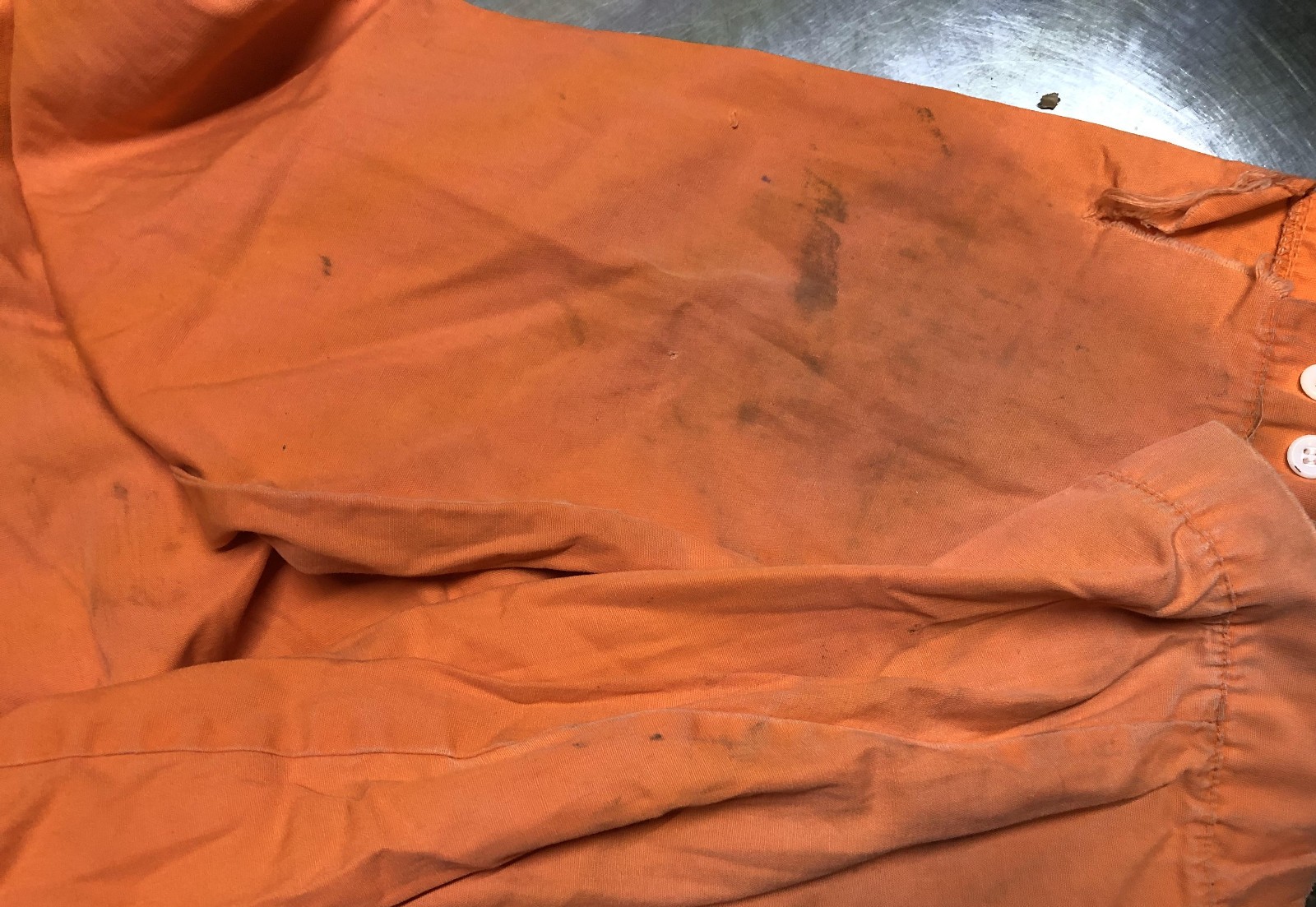 Allis Chalmer Orange Long Sleeve Heavy Shirt XL vintage tractor Jacket x large