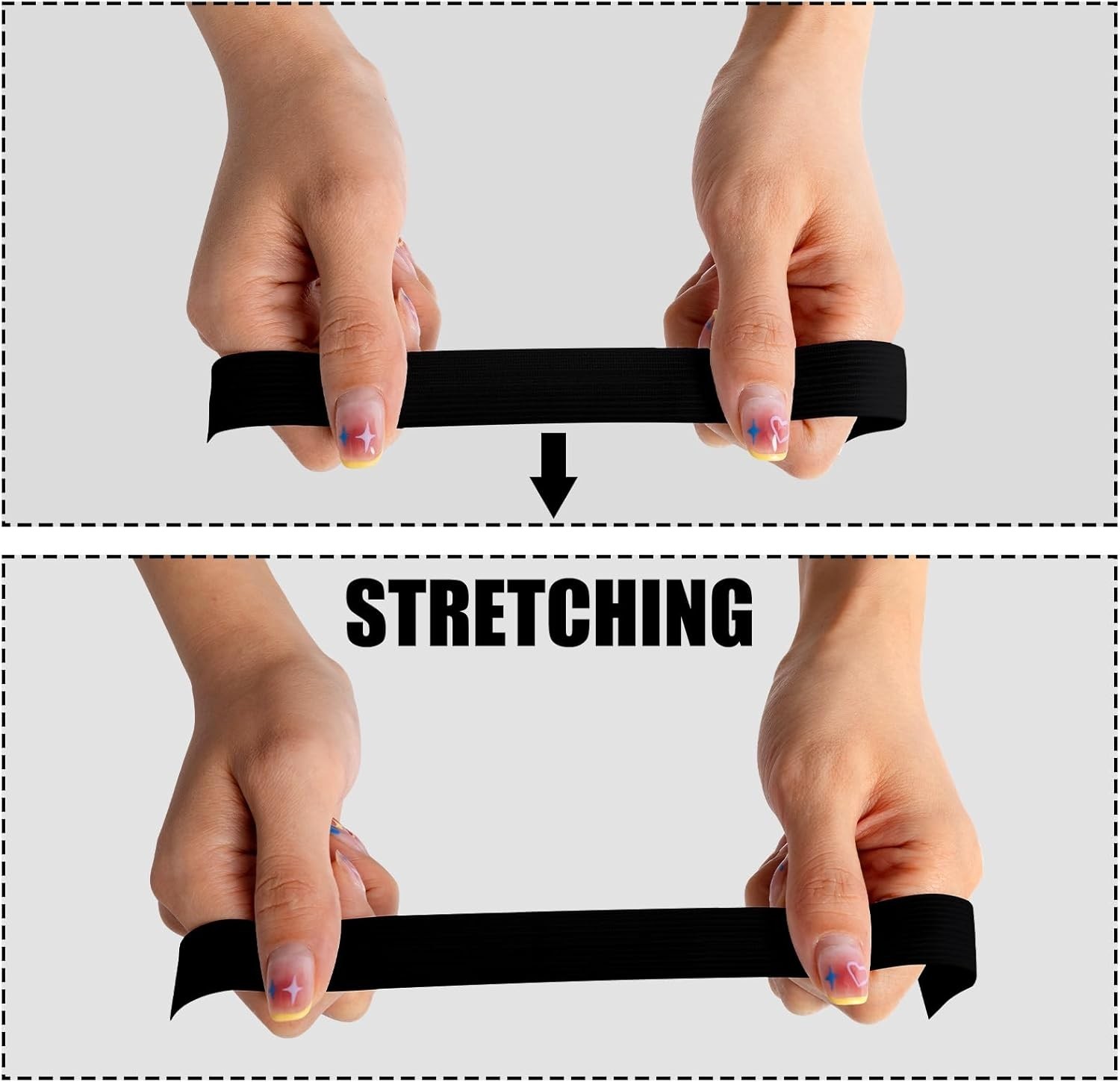 Elastic Band for Sewing, 3/4 Inch x 1 or 12 Yard High Elasticity Sewing Elastic