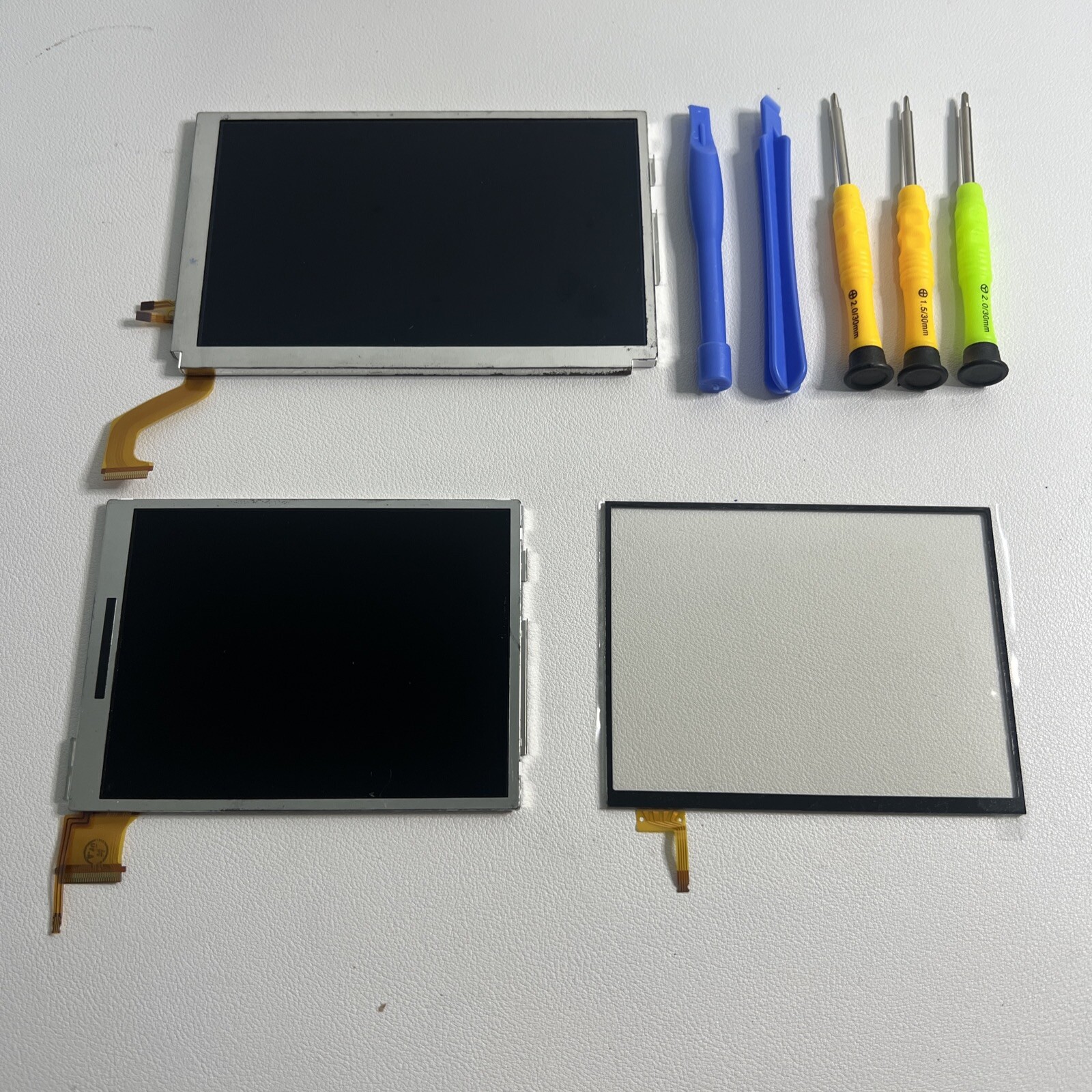Nintendo 3DS XL Top Bottom Upper Lower LCD Screen Replacement (Original Model)
