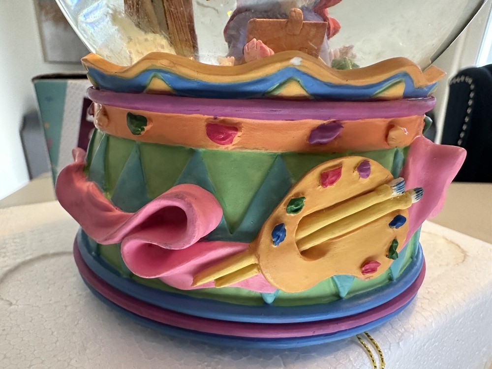 Easter Master Bunnies Snow Globe Musical Hand Painting Easter Parade