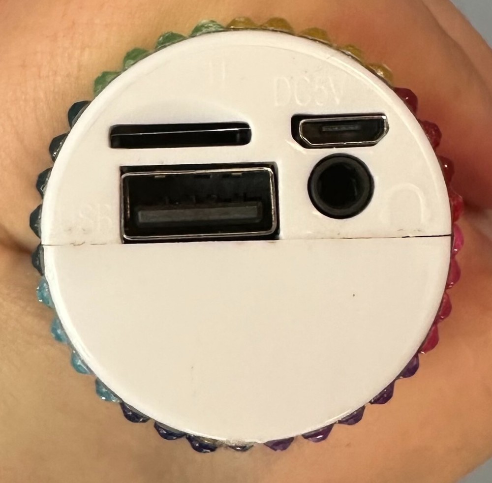 Sing-along Bling Wireless Bluetooth Karaoke Microphone and LED Light Speaker