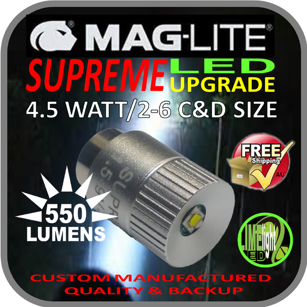 MAGLITE LED UPGRADE CONVERSION MODS BULB GLOBE FLASHLIGHT TORCH UP TO 720LM AU