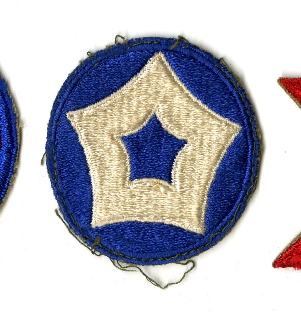 5th Service Command White Back Patch WWII Vintage Kentucky Ohio West Virginia
