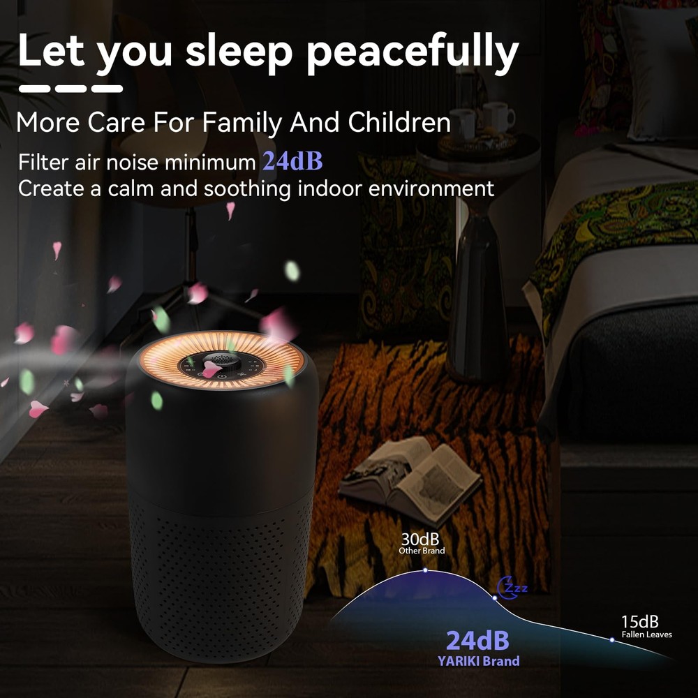 2 Pack Purifiers for Bedroom Home with Aromatherapy Function,Small Purifier w...