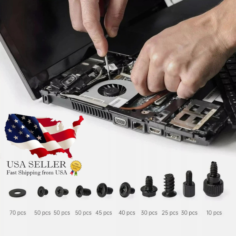 Computer Screws 400Pcs Standoffs Kit SSD Screw for Universal Motherboard PC