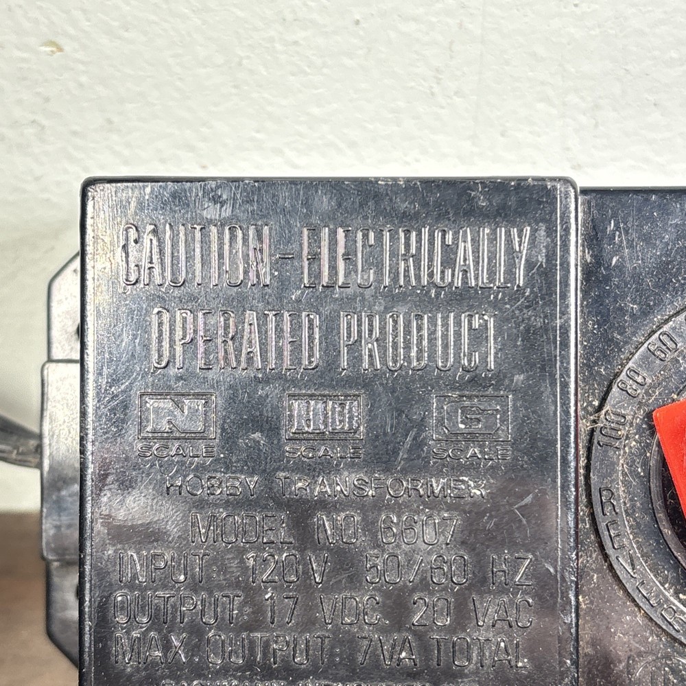 Bachmann N, Ho, G Scale Transformer Controller Model Train Set Layout No. 6607