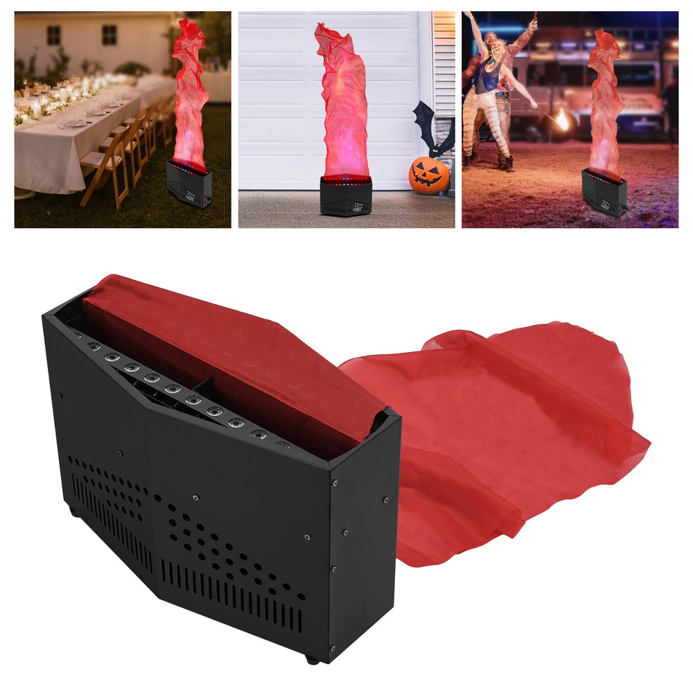 24 LED Flame Fire Light Machine Stage Atmosphere Effect Party Fake Fire Flame