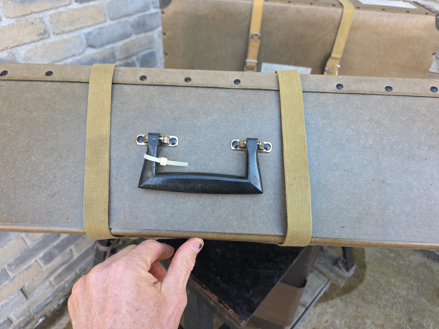 Vintage Pair of Fiber Hardware Cases 29x16x8