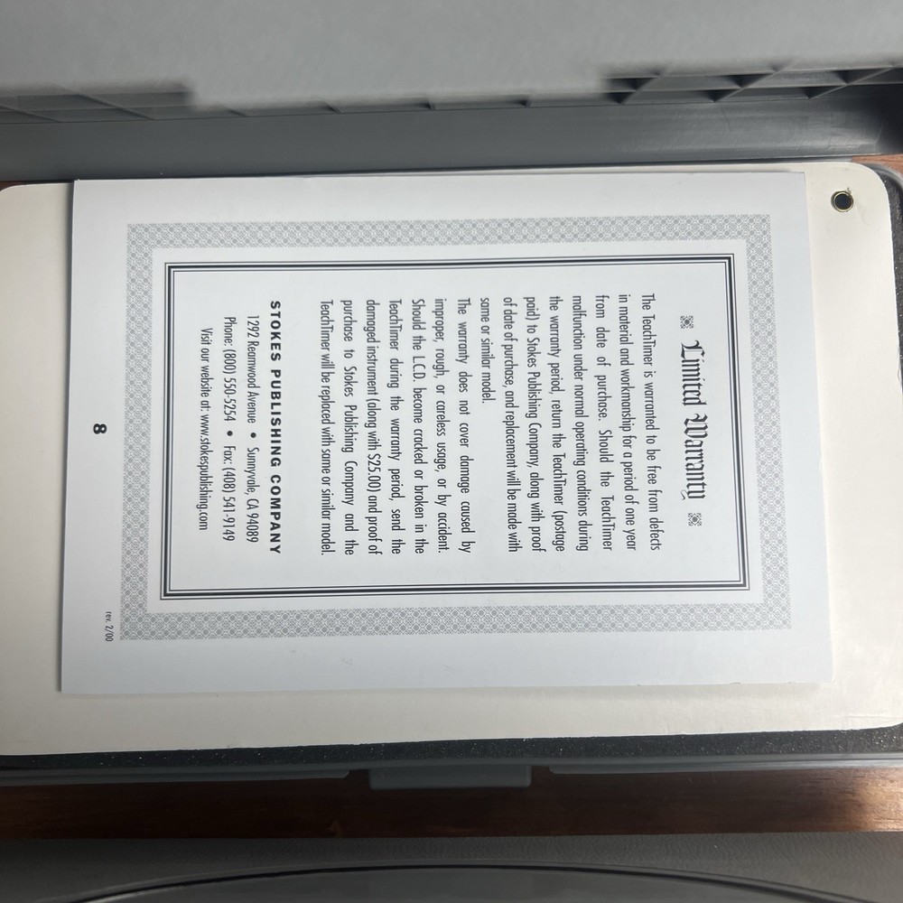 Stokes TeachTimer 229 Timer Clock Chronograph Overhead Projector READ DESC (2)